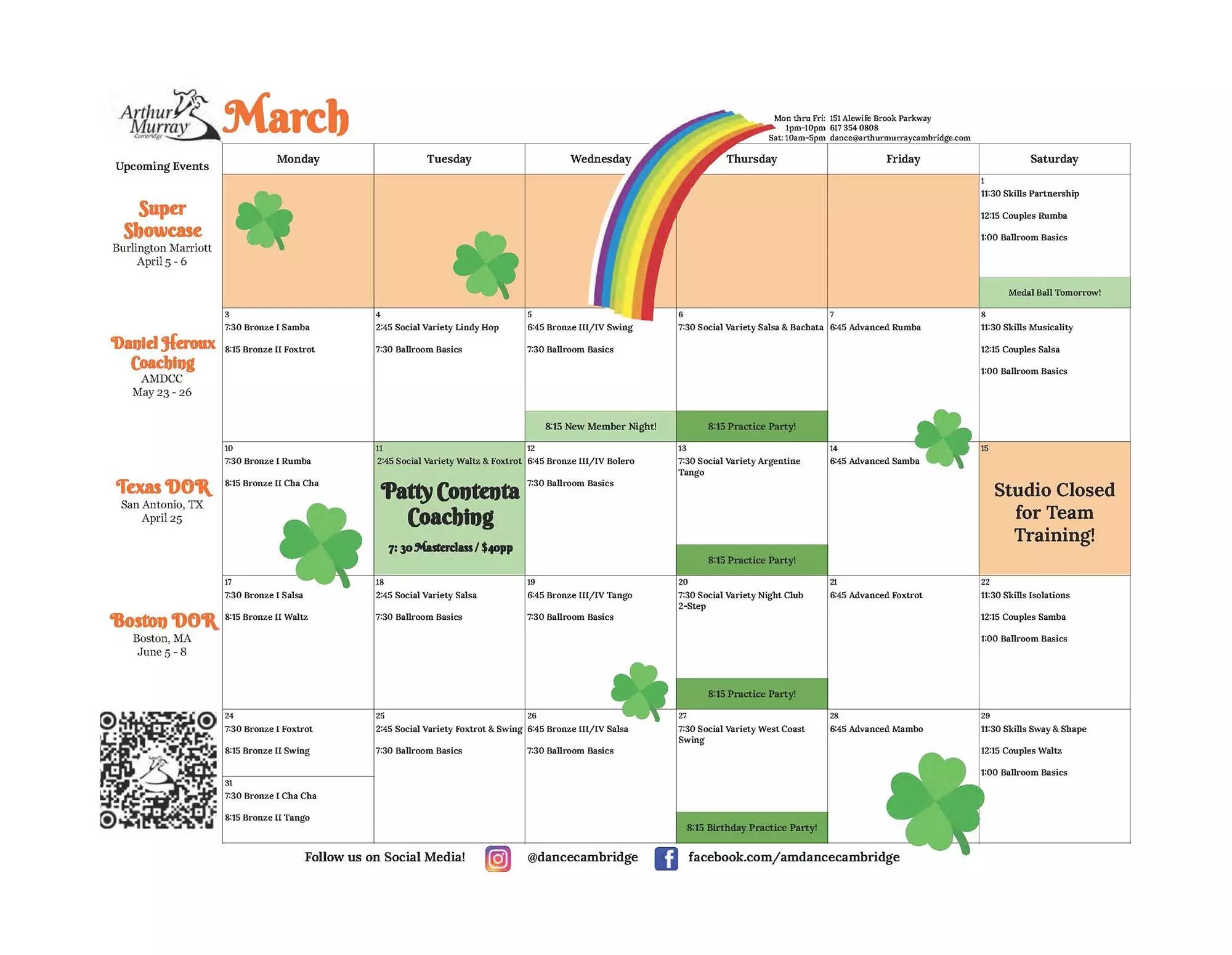 Cambridge Calendar 2025 - March