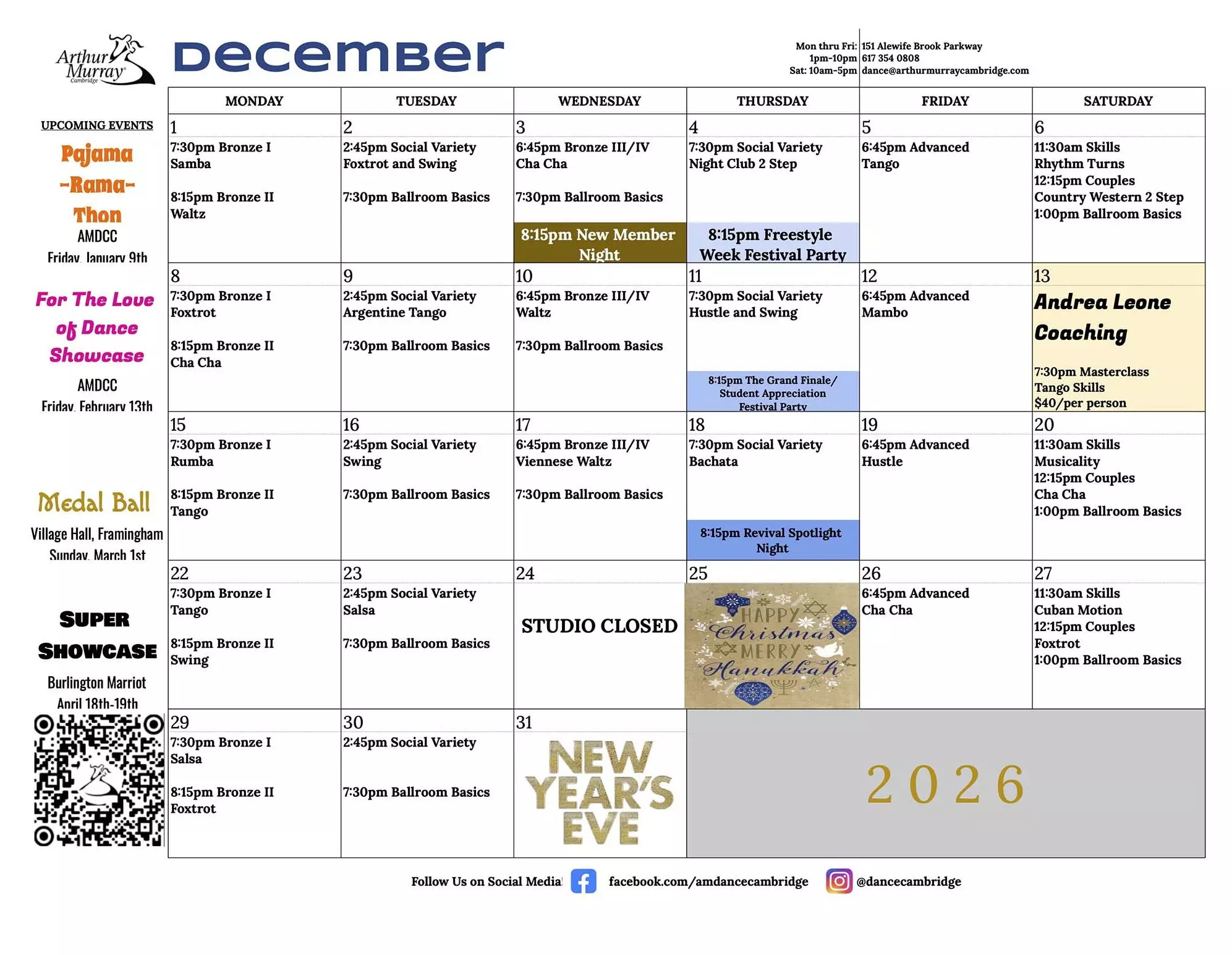 December 2025 - Cambridge Calendar